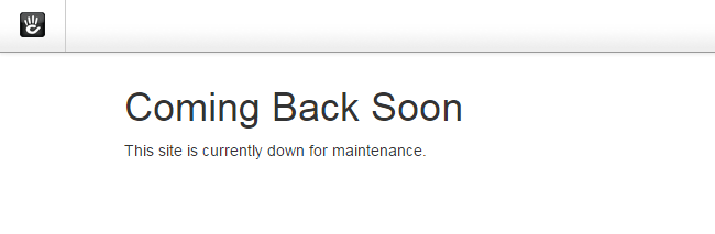 Concrete5 default maintenance message