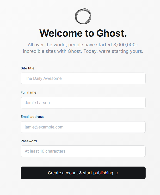 Welcome to Ghost