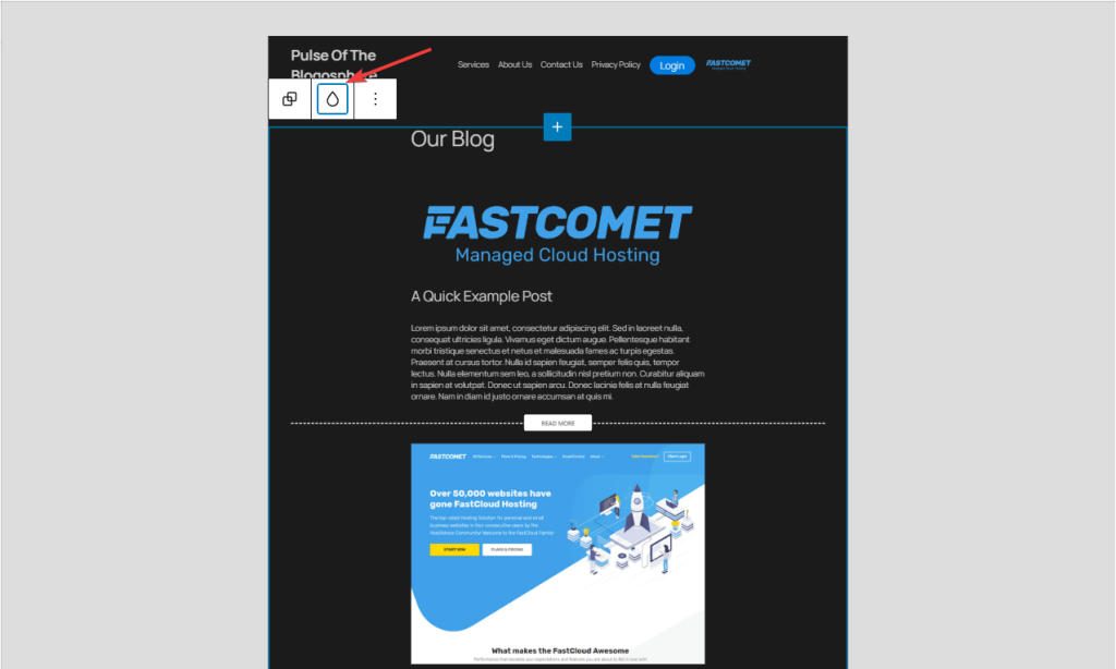 FastComet WordPress 6.8 Style Toggle